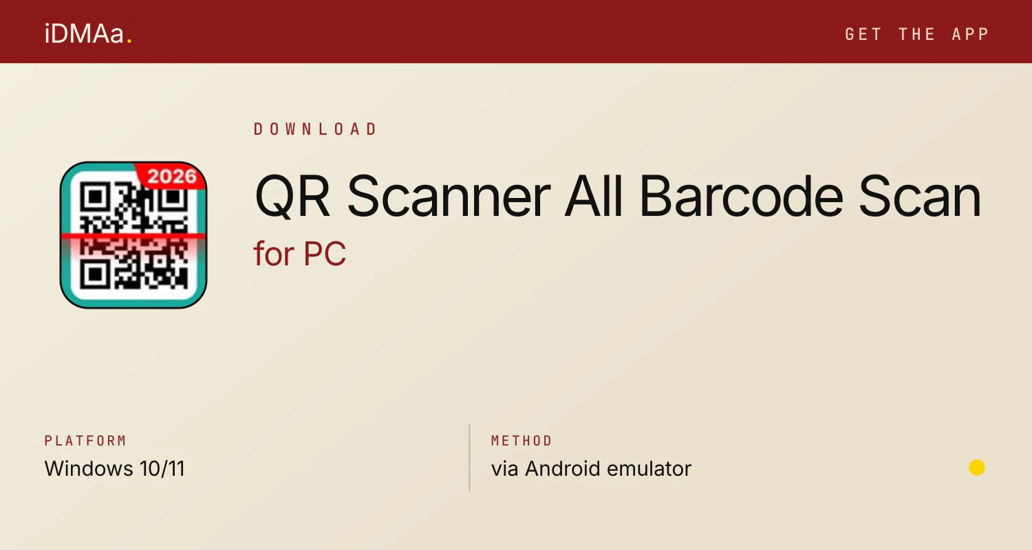 Download QR Scanner, All Barcode Scan for PC Download QR Scanner, All Barcode Scan for PC
