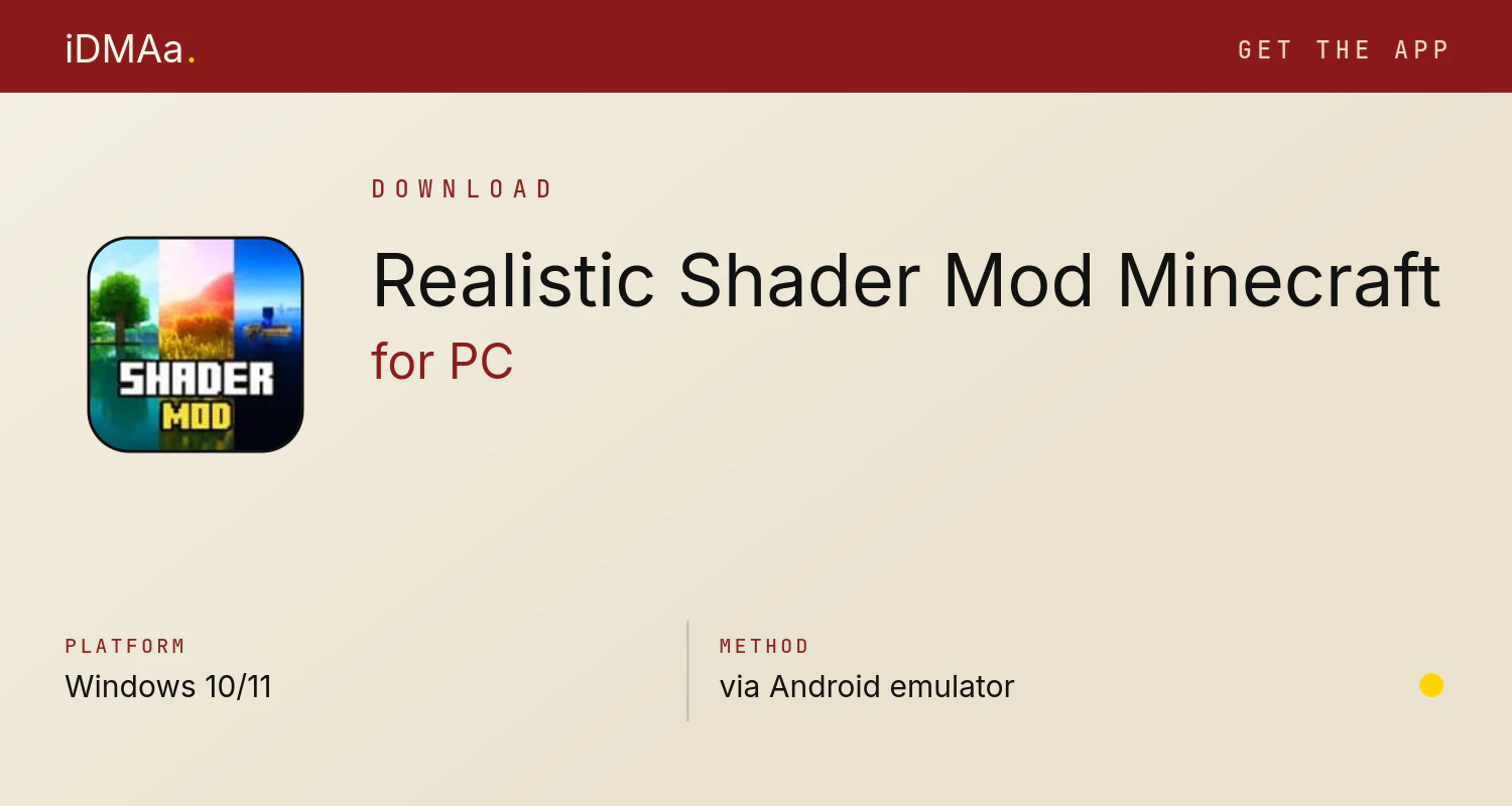 Download Realistic Shader Mod Minecraft for PC