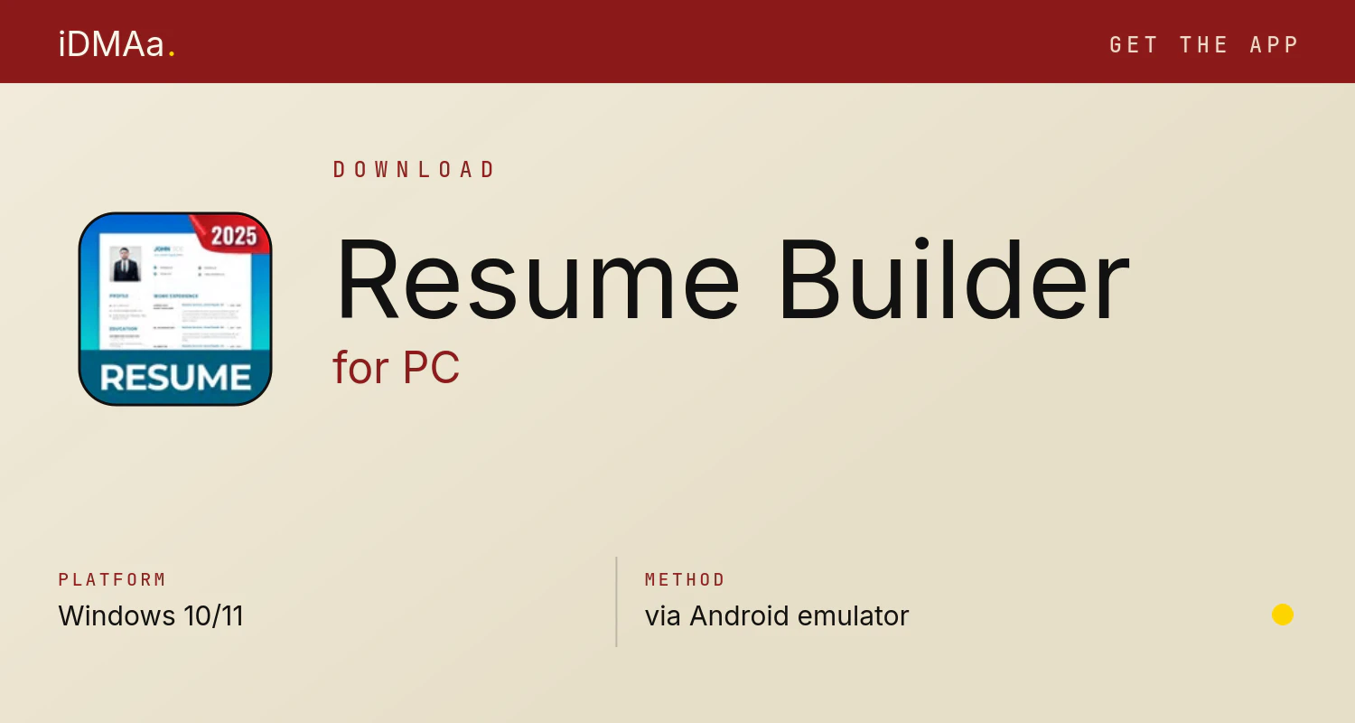 Download Resume Builder for PC Download Resume Builder for PC