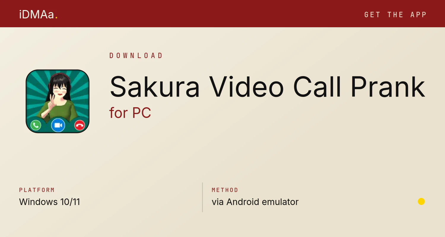Download Sakura Video Call Prank for PC