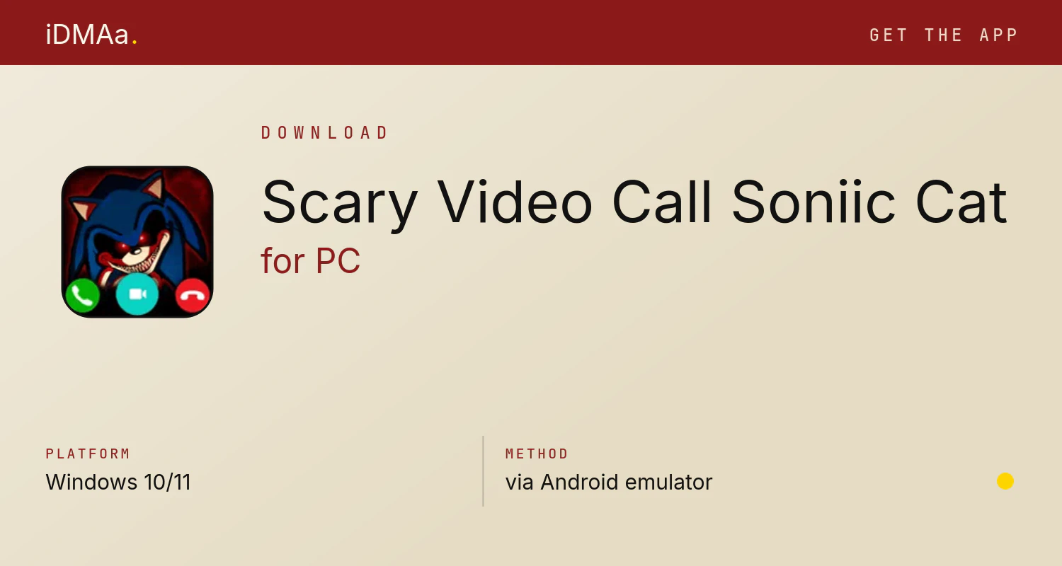 Download Scary Video Call Soniic Cat for PC