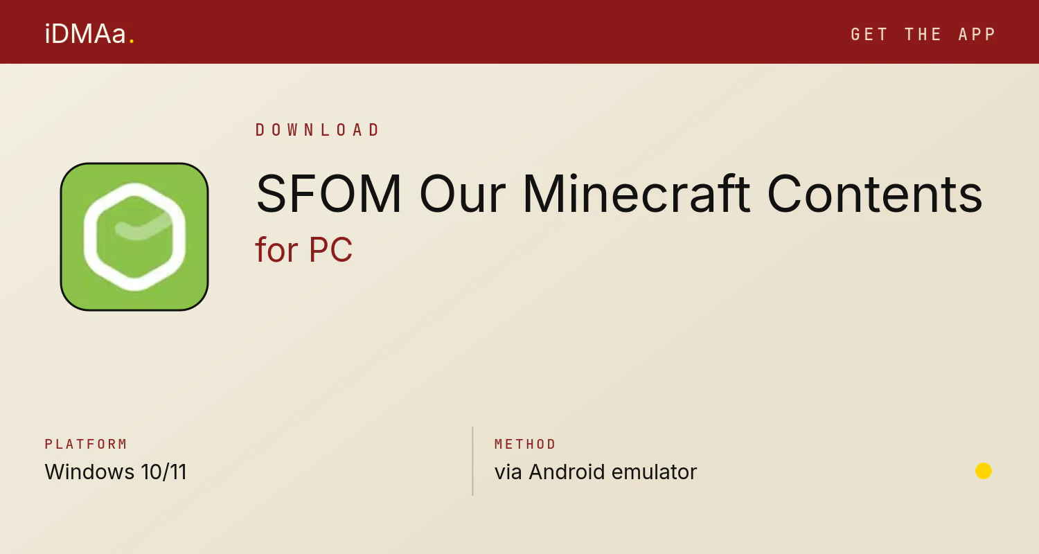Download SFOM - Our Minecraft Contents for PC Download SFOM - Our Minecraft Contents for PC