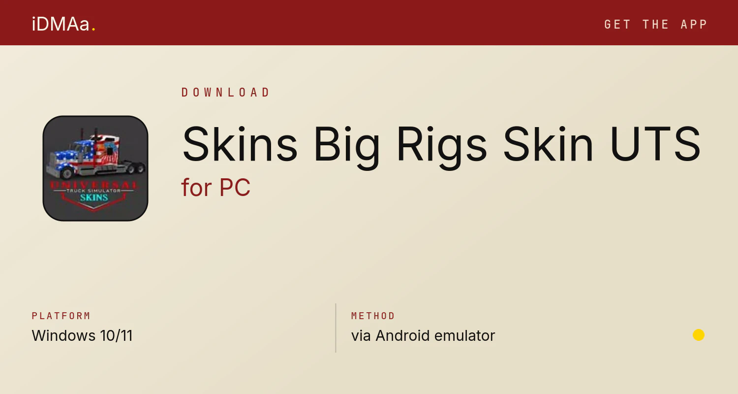 Download Skins Big Rigs / Skin UTS for PC