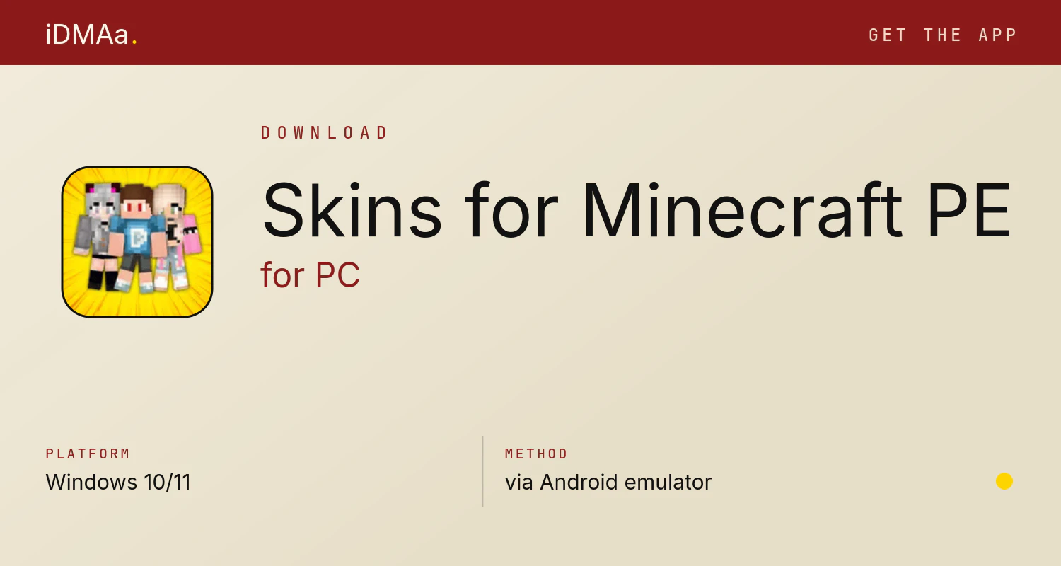 Download Skins for Minecraft PE for PC