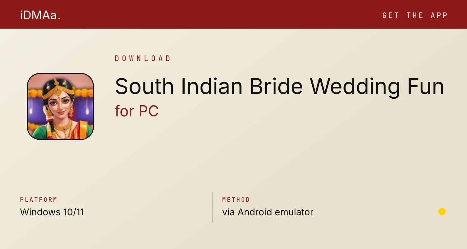 Download South Indian Bride Wedding Fun for PC Download South Indian Bride Wedding Fun for PC