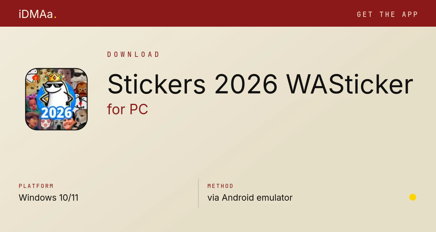 Download Stickers 2026 - WASticker for PC