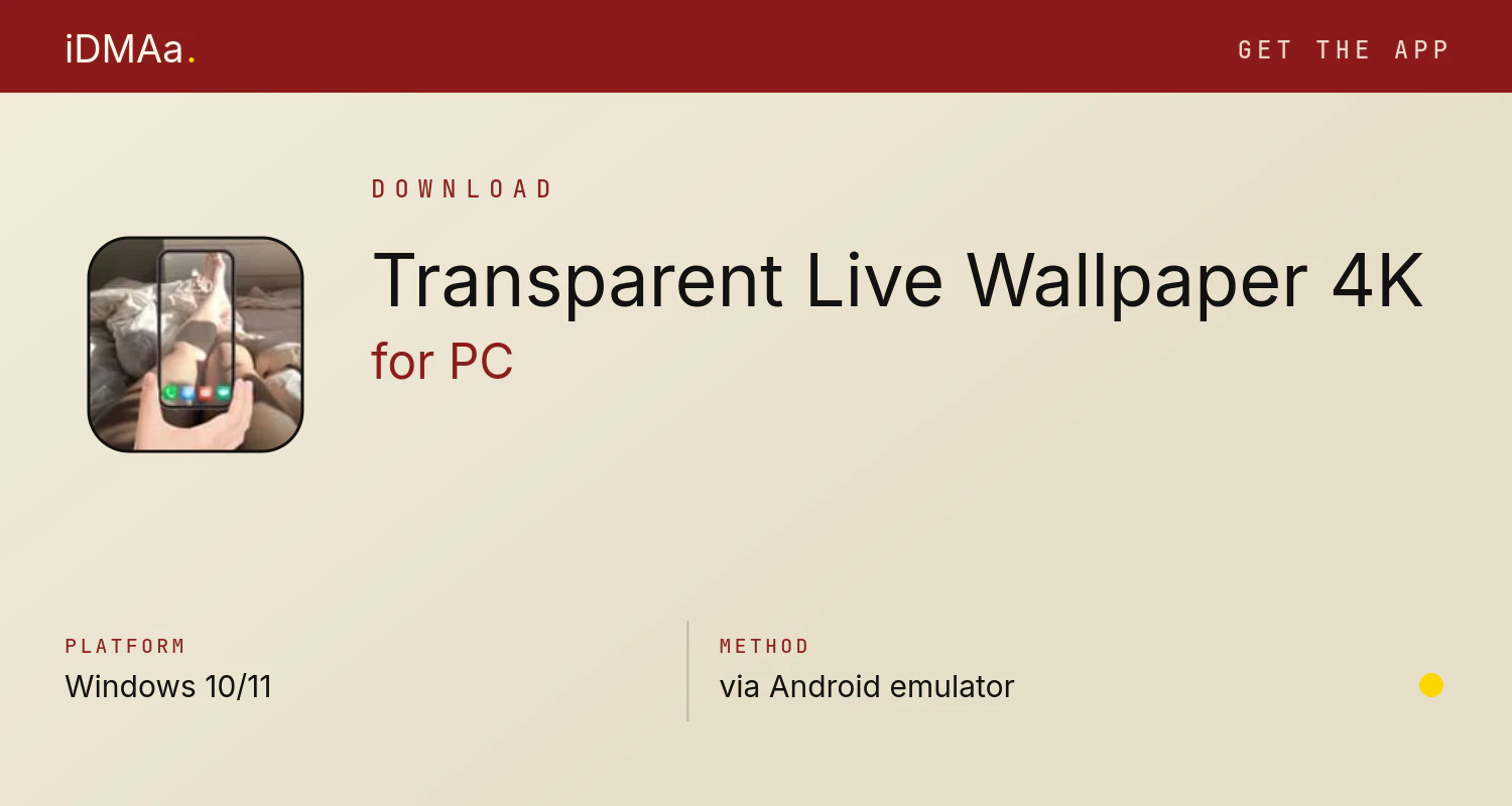 Download Transparent Live Wallpaper 4K for PC