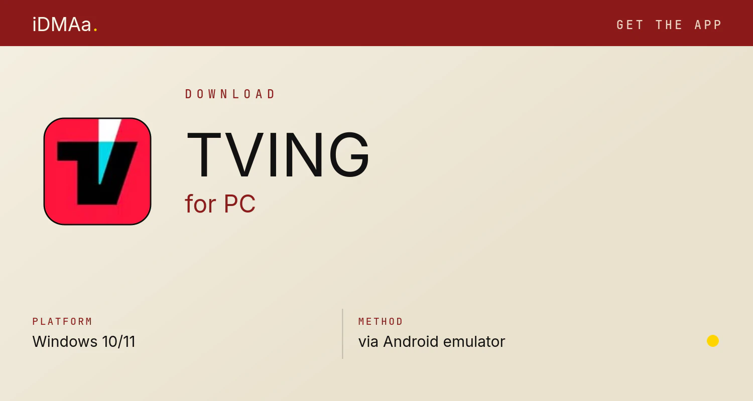 Download TVING for PC Download TVING for PC