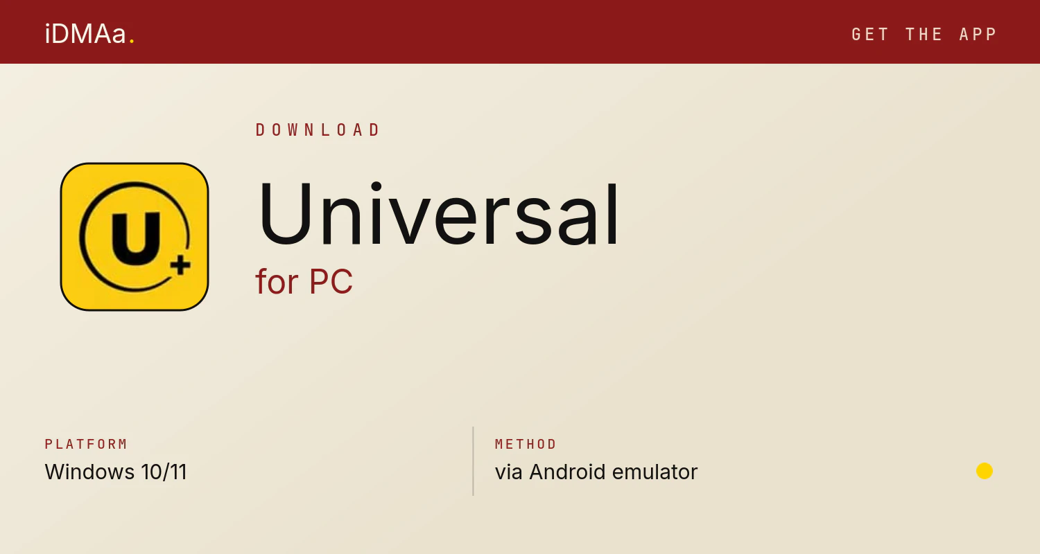 Download Universal+ for PC Download Universal+ for PC