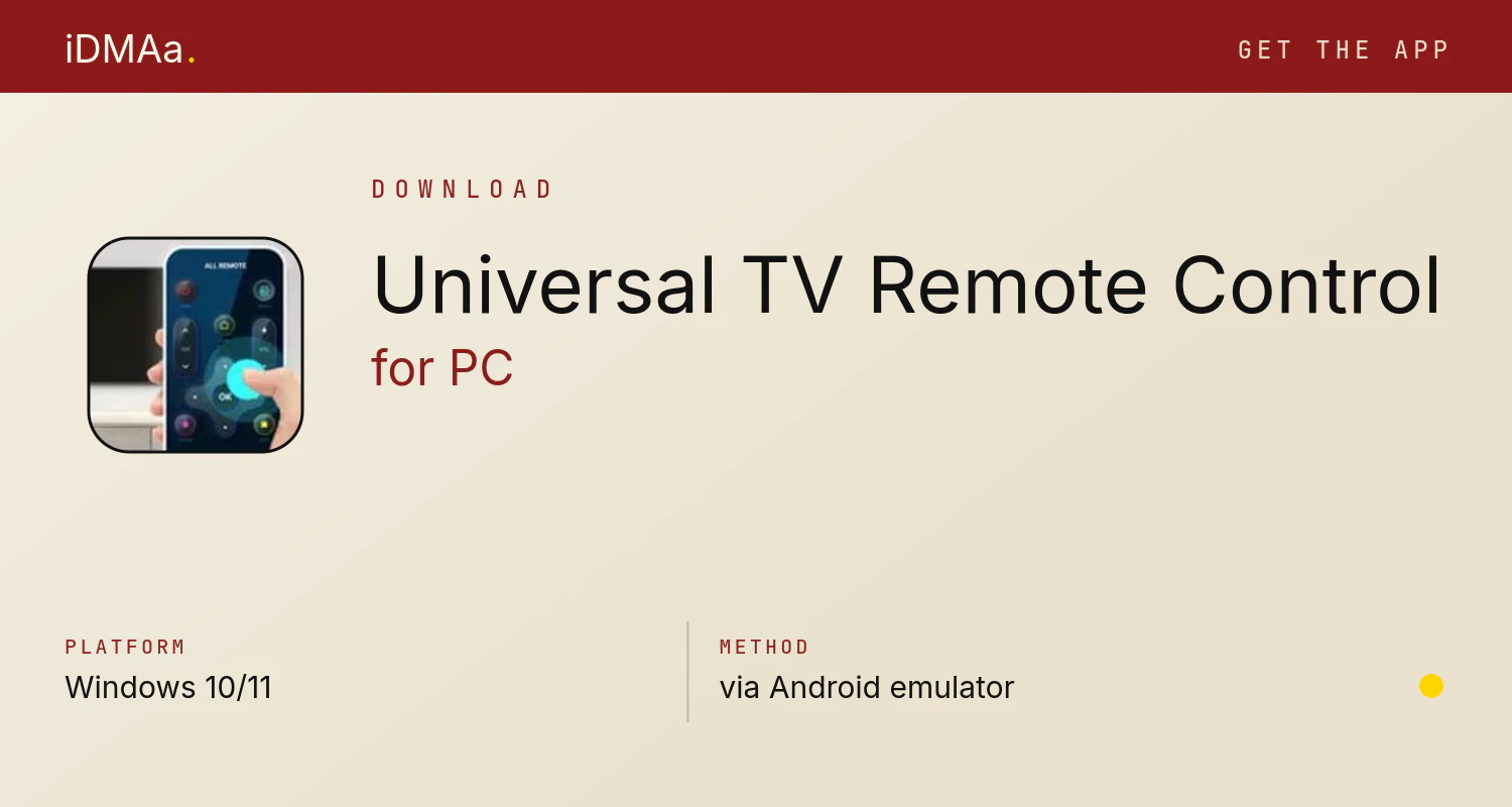 Download Universal TV Remote Control for PC