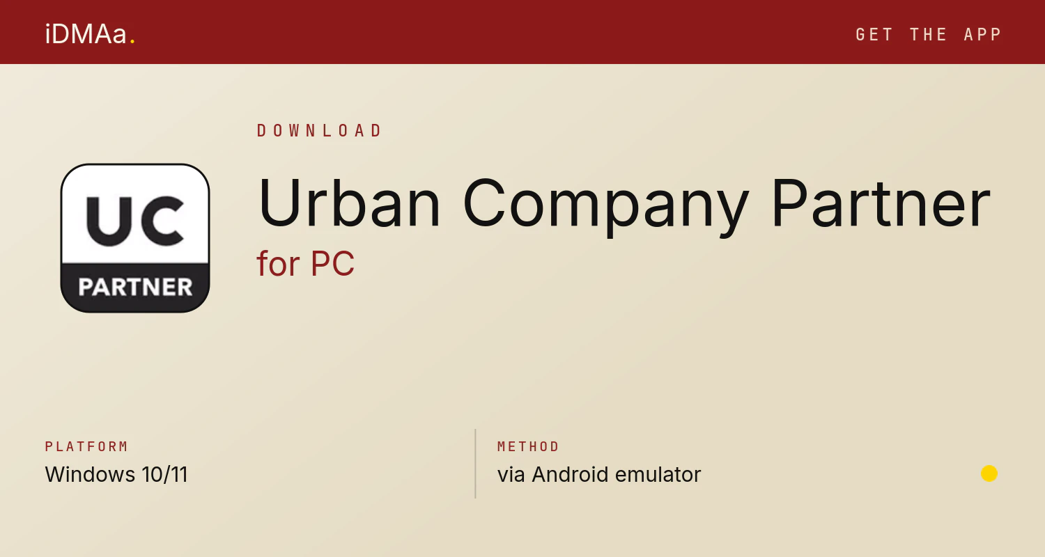 Download Urban Company Partner for PC