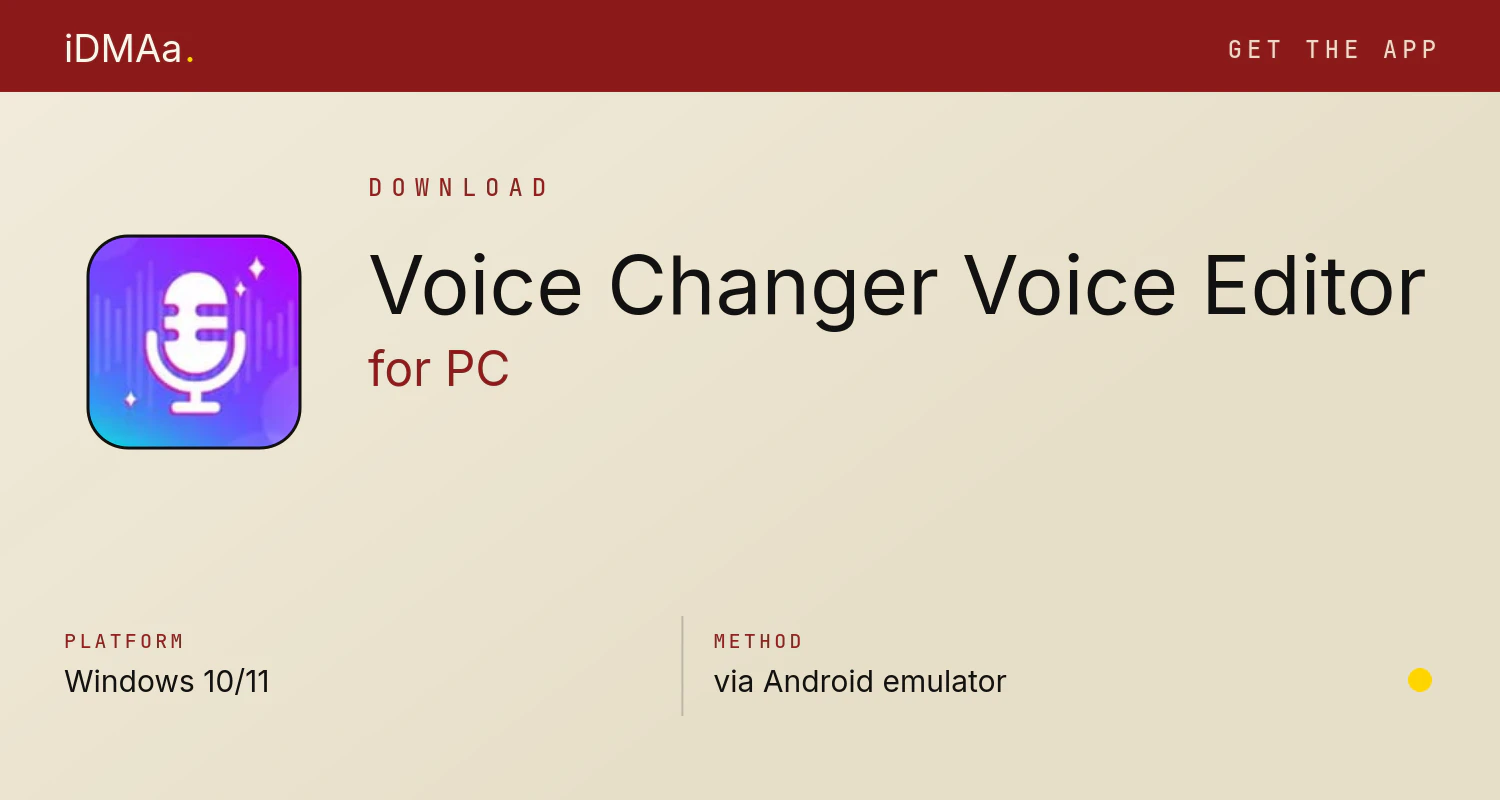 Download Voice Changer - Voice Editor for PC Download Voice Changer - Voice Editor for PC