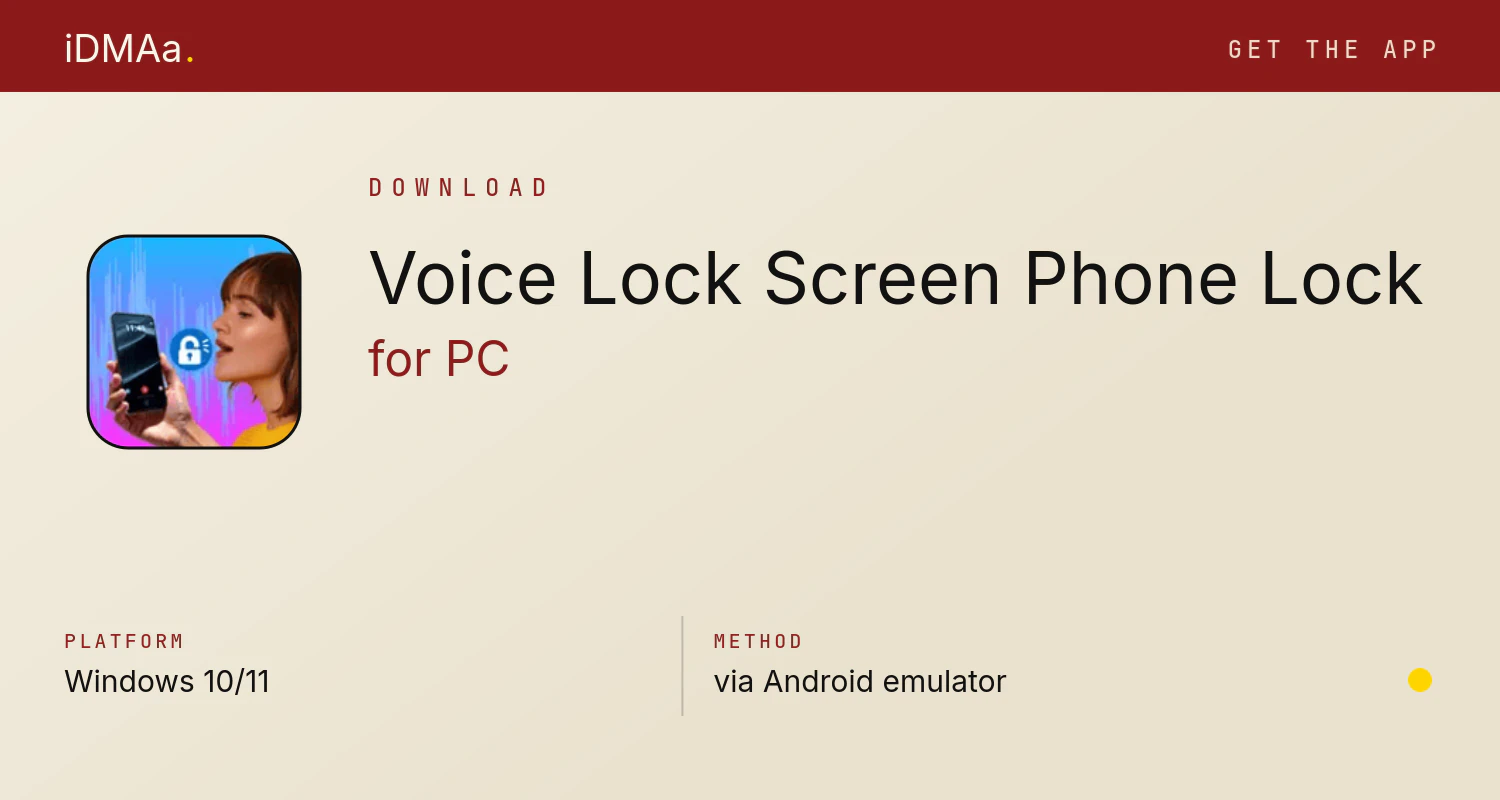 Download Voice Lock Screen: Phone Lock for PC