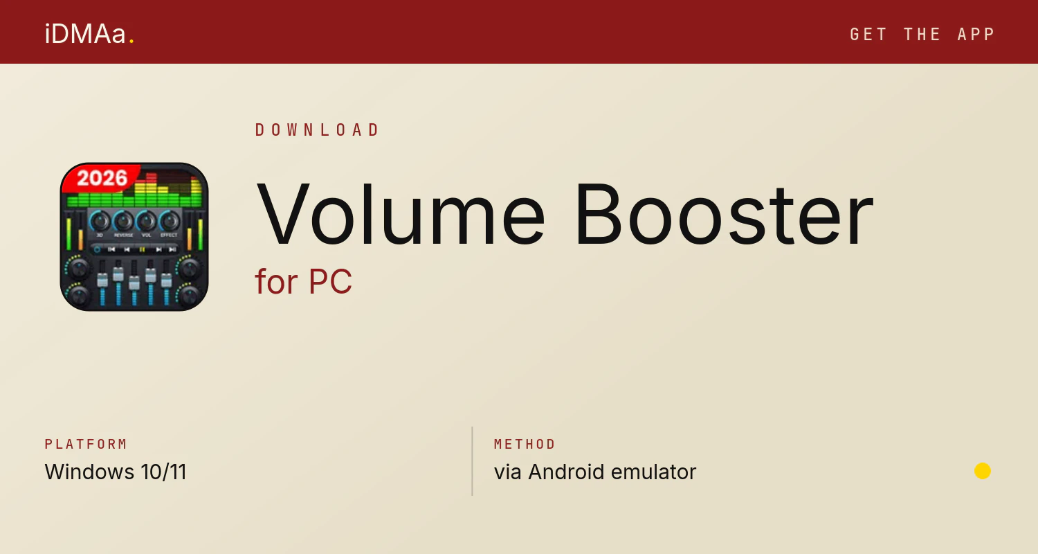 Download Volume Booster for PC