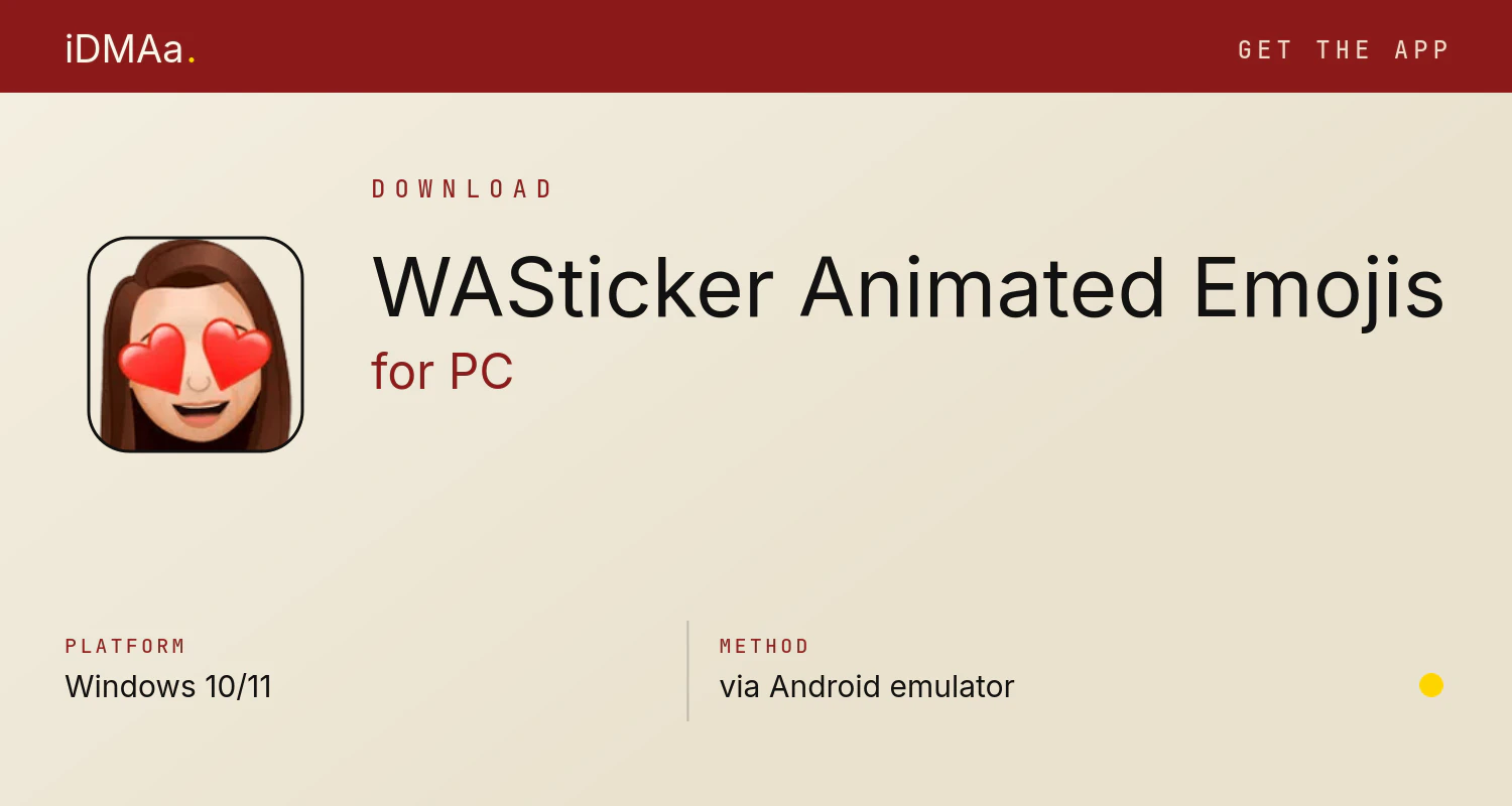 Download WASticker Animated Emojis for PC