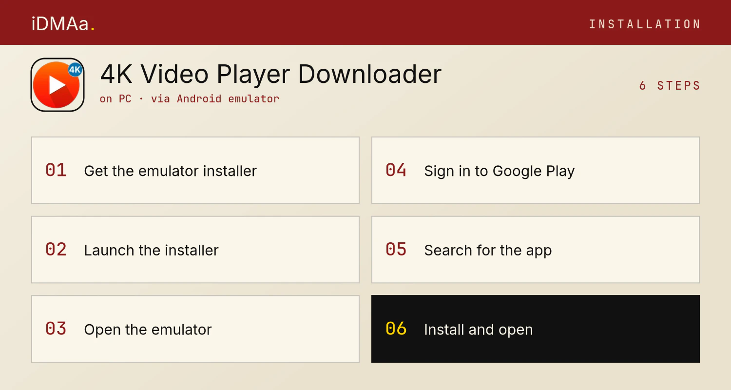 How to install 4K Video Player & Downloader on PC