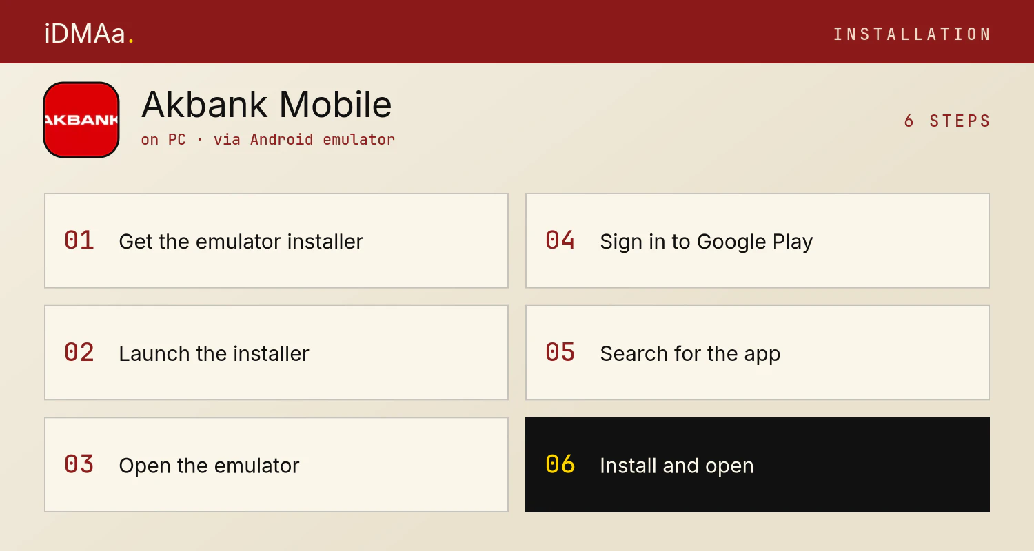 How to install Akbank Mobile on PC