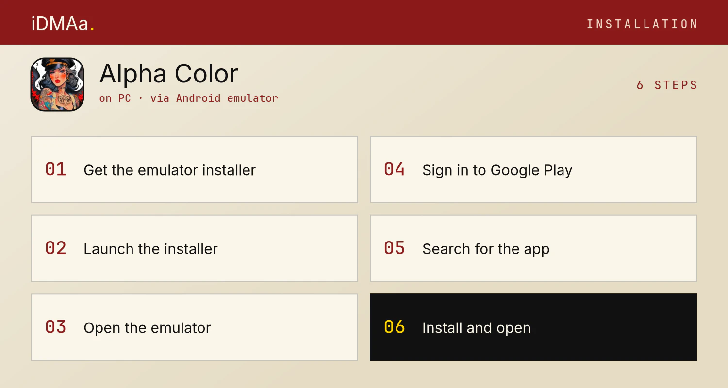 How to install Alpha Color on PC