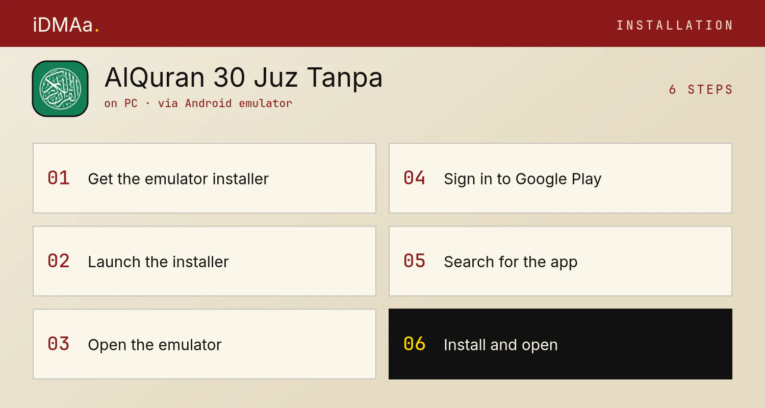 How to install AlQuran 30 Juz Tanpa Internet on PC