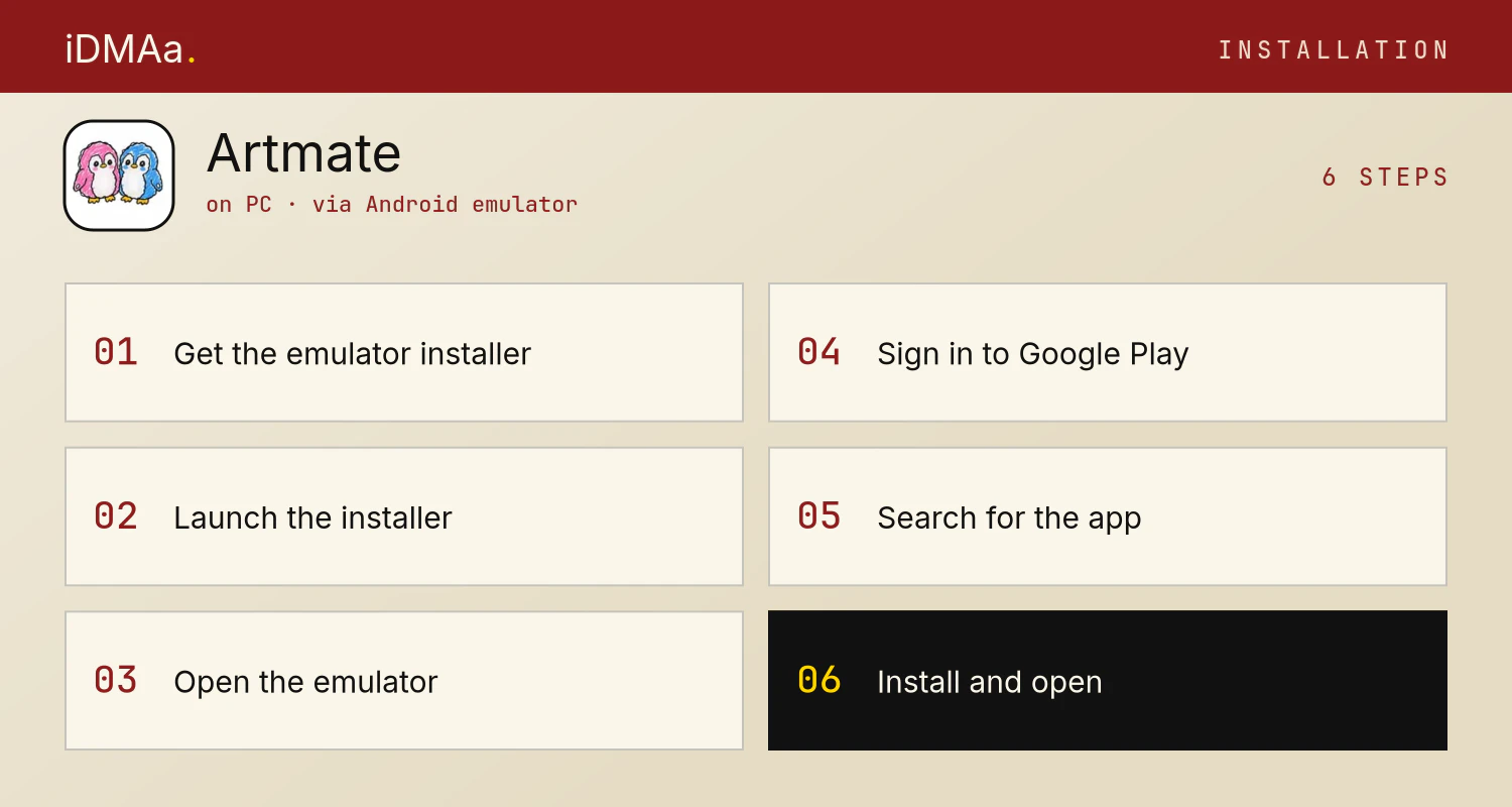 How to install Artmate on PC