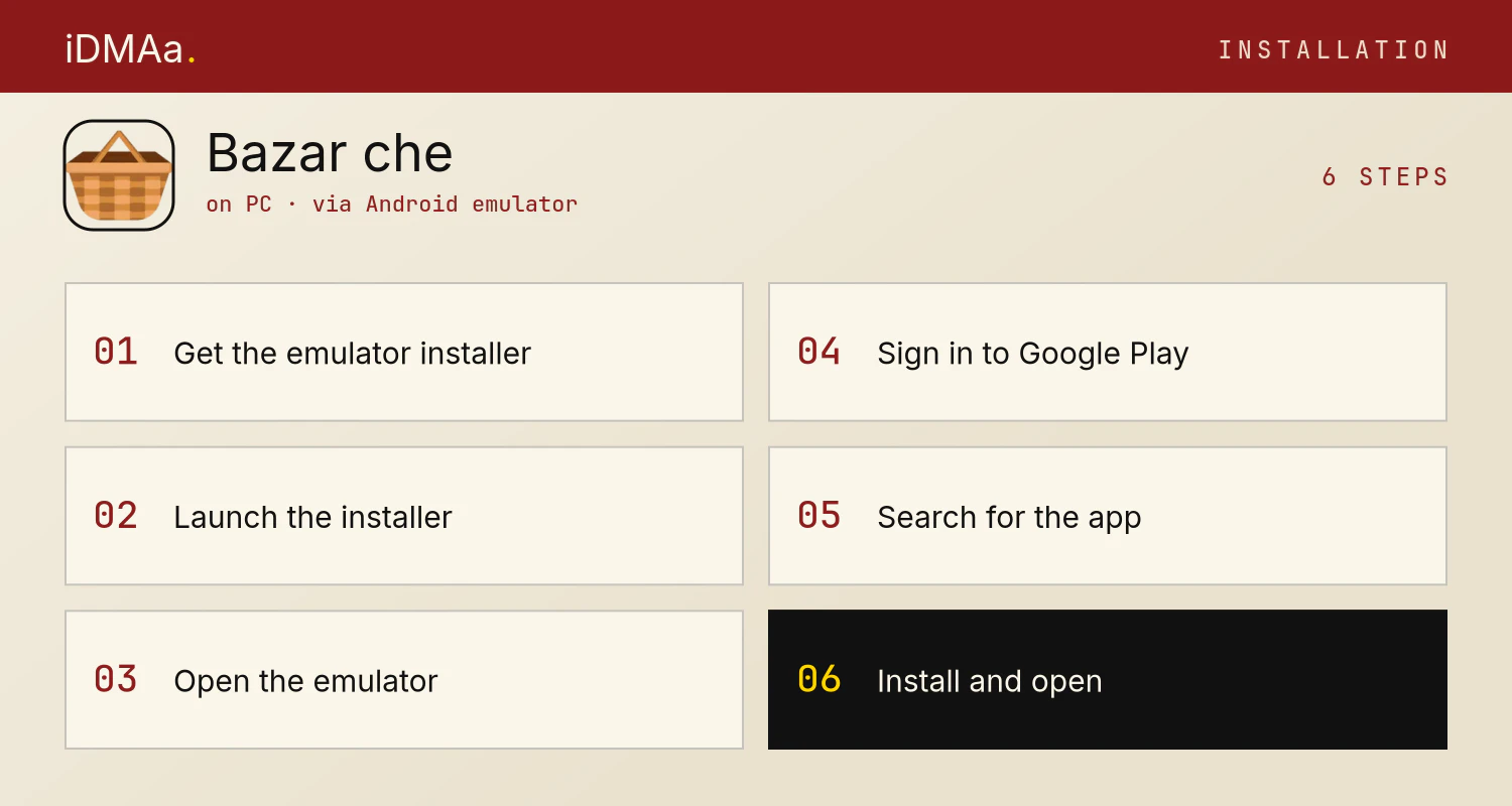 How to install Bazar che on PC