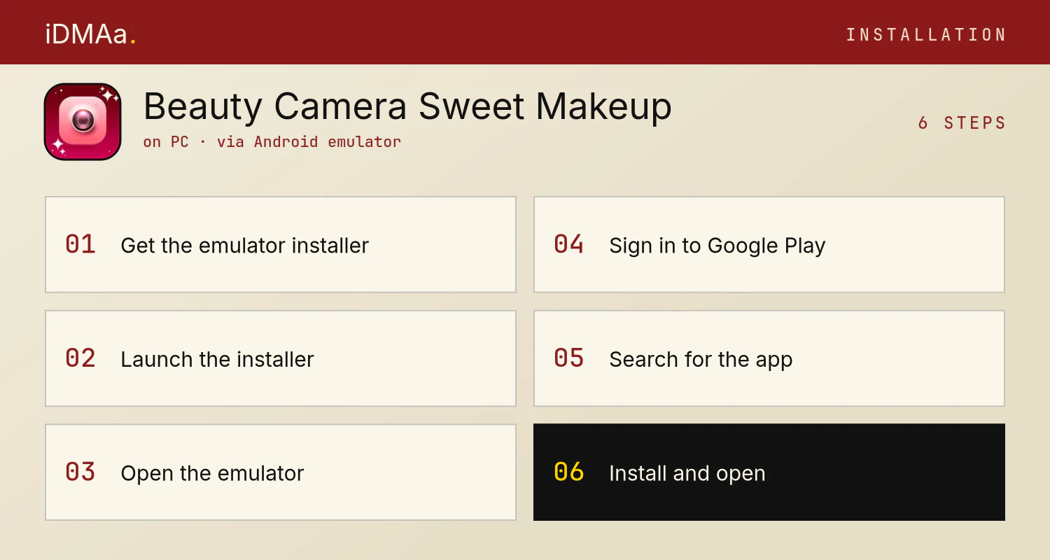 How to install Beauty Camera Sweet Makeup App on PC