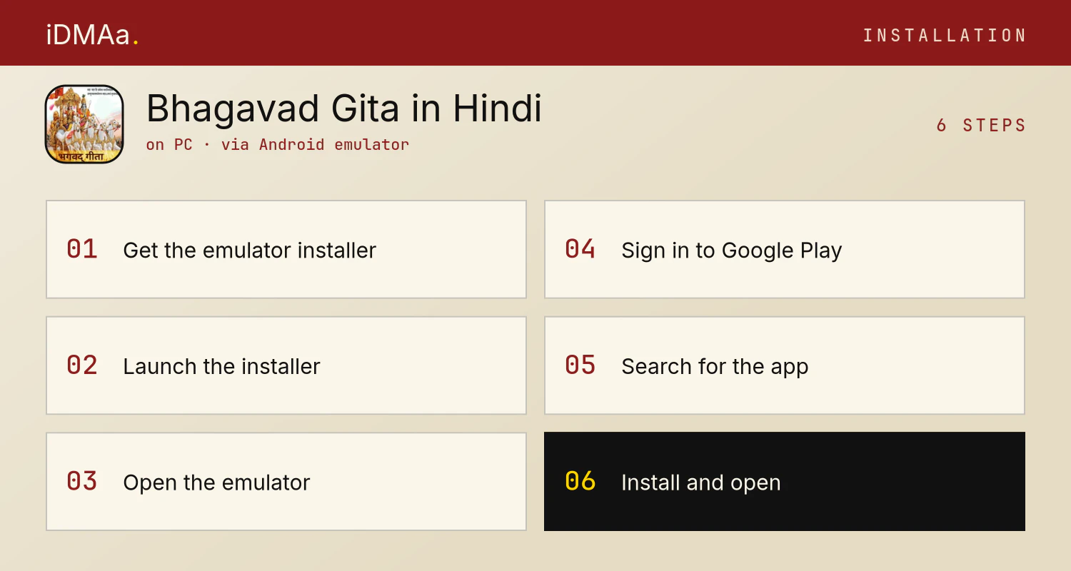 How to install Bhagavad-Gita in Hindi on PC