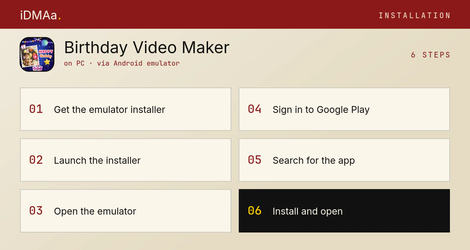 How to install Birthday Video Maker on PC How to install Birthday Video Maker on PC