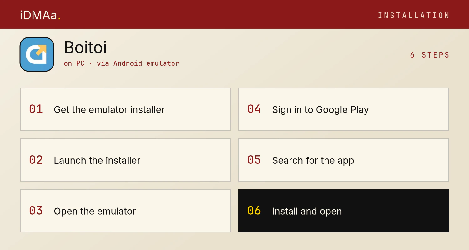 How to install Boitoi on PC How to install Boitoi on PC