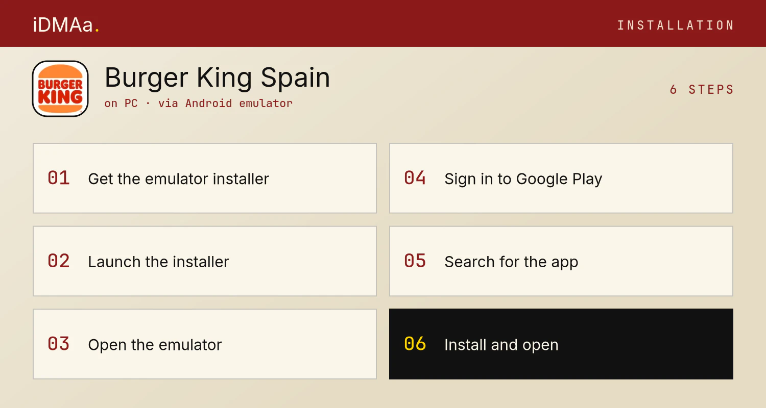 How to install Burger King Spain on PC