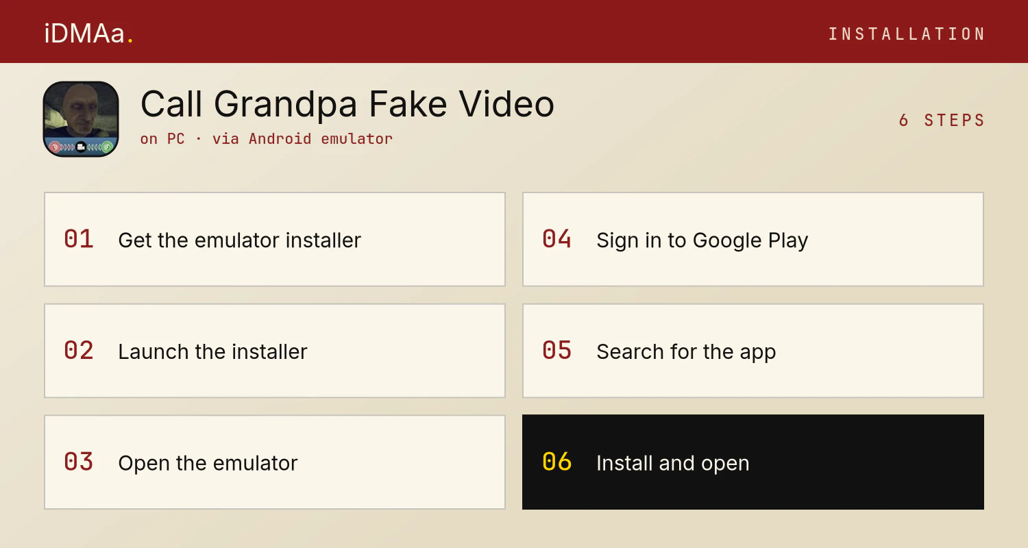 How to install Call Grandpa Fake Video Call on PC