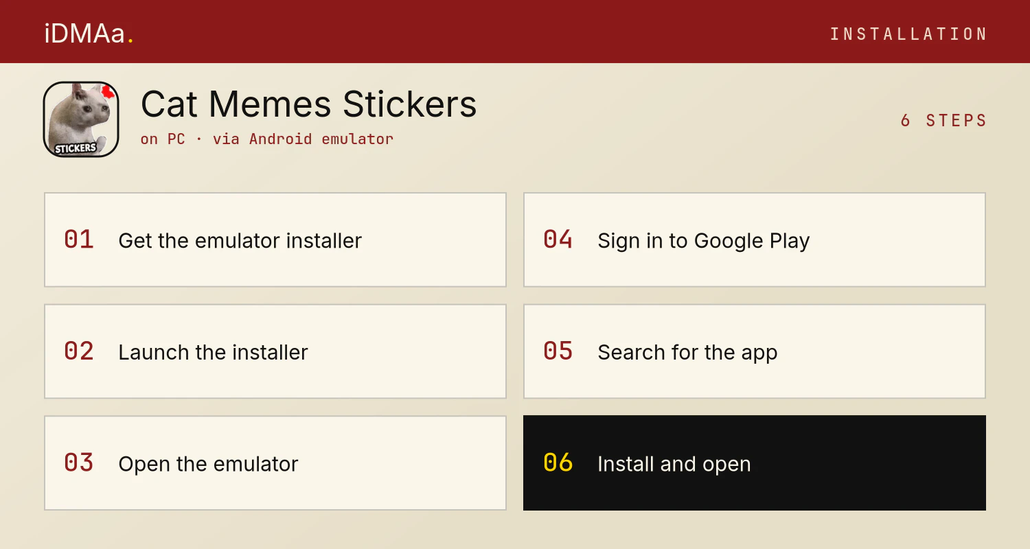 How to install Cat Memes Stickers WASticker on PC How to install Cat Memes Stickers WASticker on PC