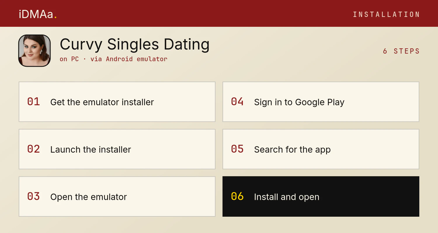 How to install Curvy Singles Dating on PC