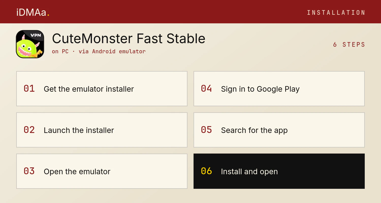 How to install CuteMonster - Fast&Stable VPN on PC