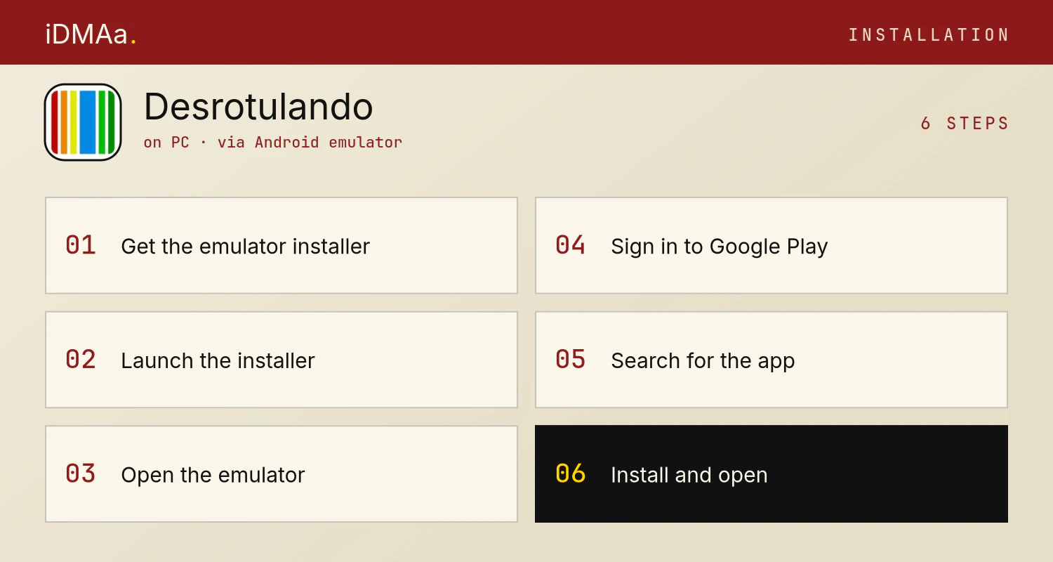 How to install Desrotulando on PC