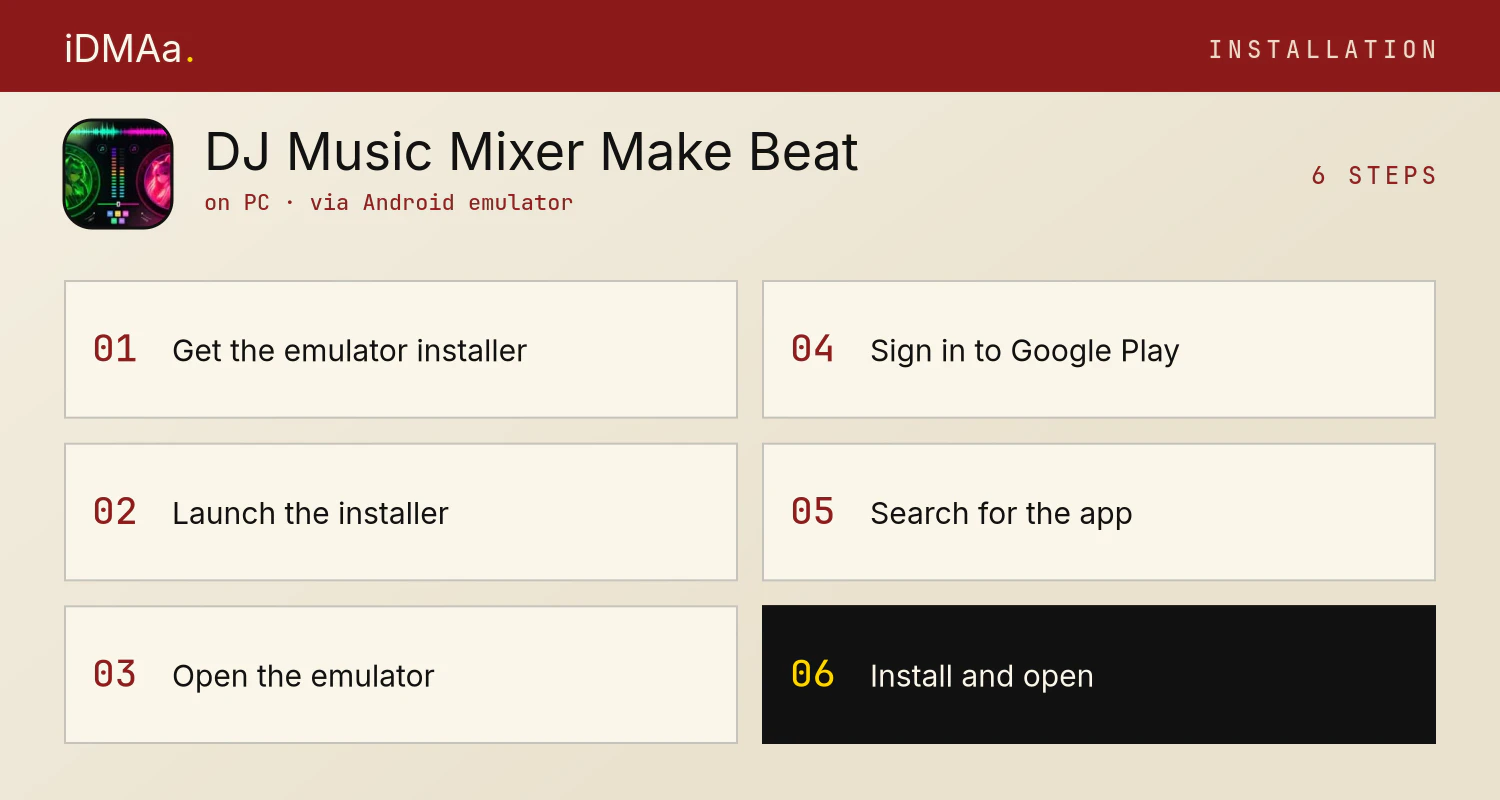 How to install DJ Music Mixer: Make Beat on PC