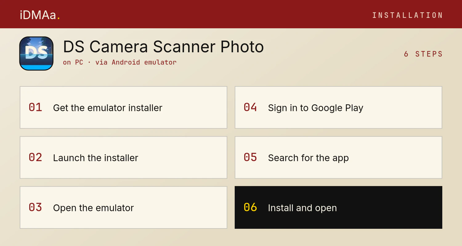 How to install DS Camera Scanner & Photo on PC