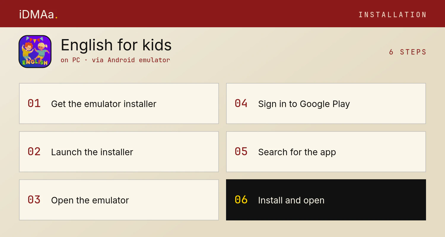 How to install English for kids on PC