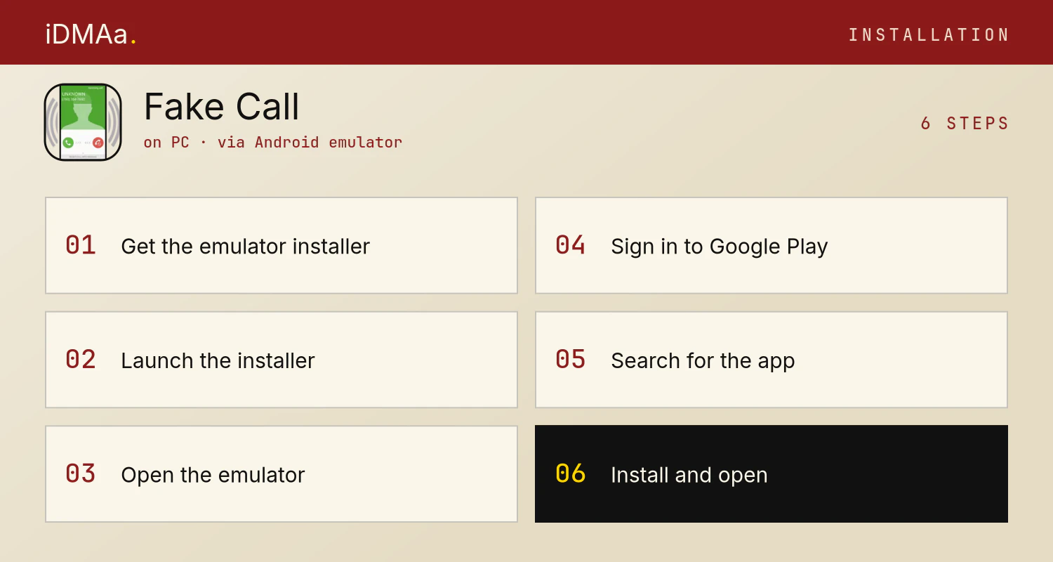 How to install Fake Call on PC