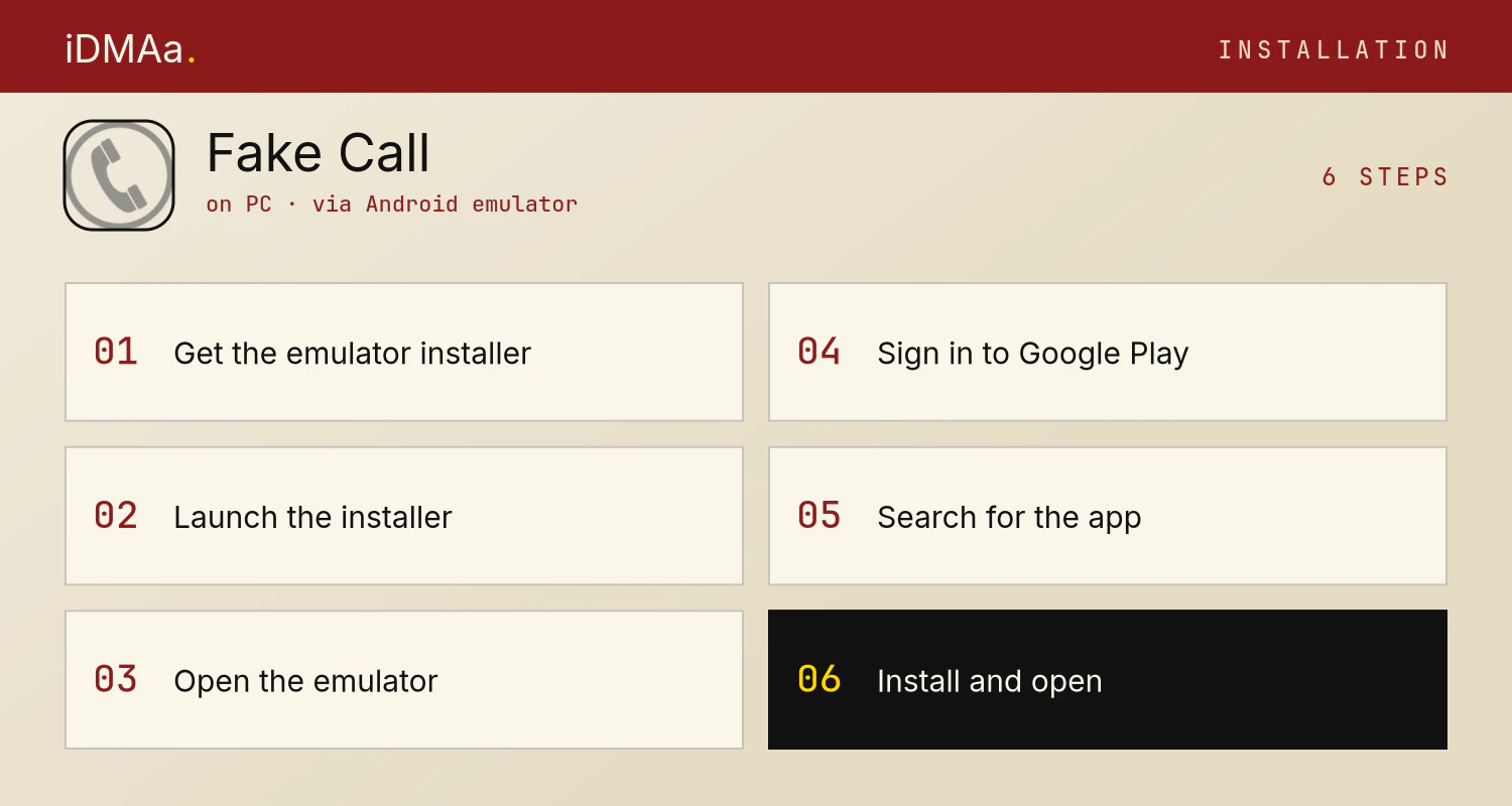 How to install Fake Call on PC