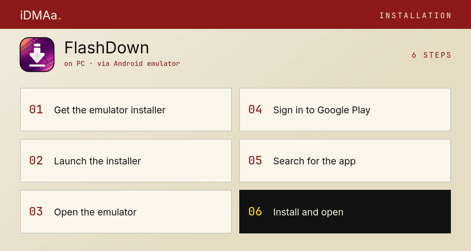 How to install FlashDown on PC