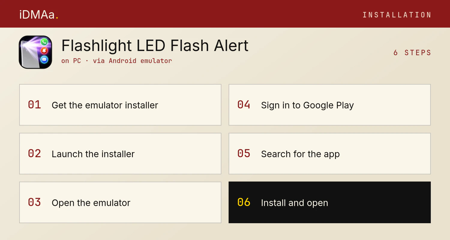 How to install Flashlight - LED Flash Alert on PC How to install Flashlight - LED Flash Alert on PC