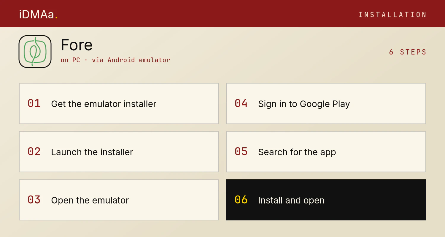 How to install Fore on PC