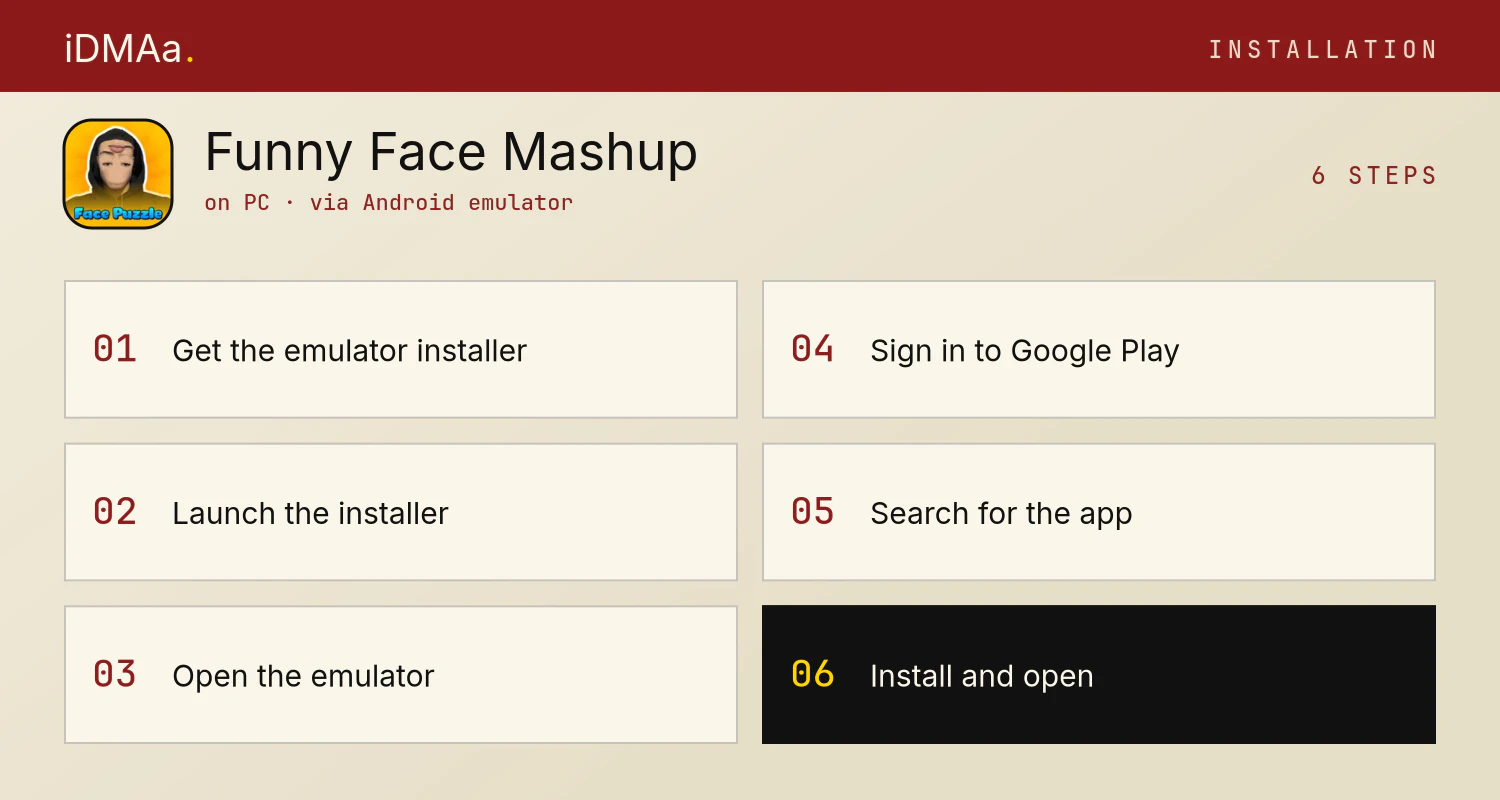 How to install Funny Face Mashup Challenge on PC How to install Funny Face Mashup Challenge on PC