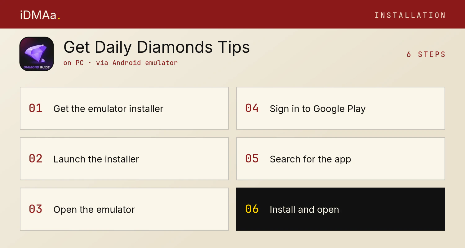 How to install Get Daily Diamonds Tips on PC