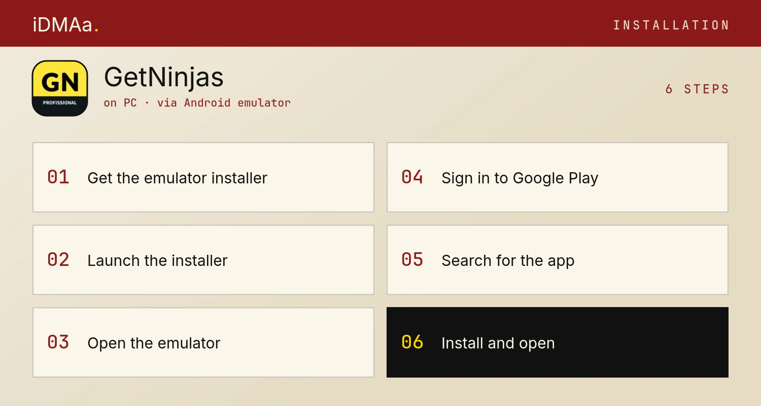 How to install GetNinjas on PC