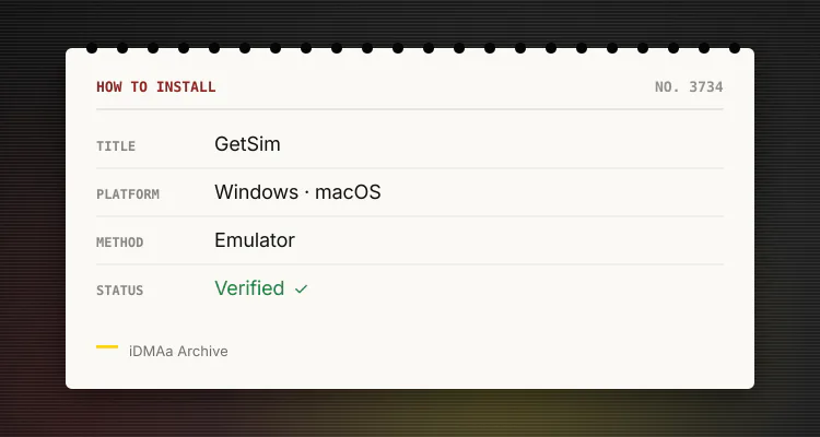 How to install GetSim on PC How to install GetSim on PC