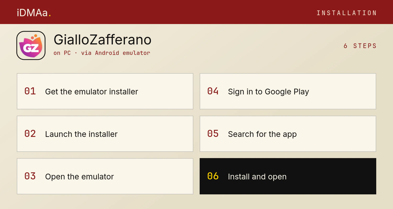 How to install GialloZafferano on PC How to install GialloZafferano on PC