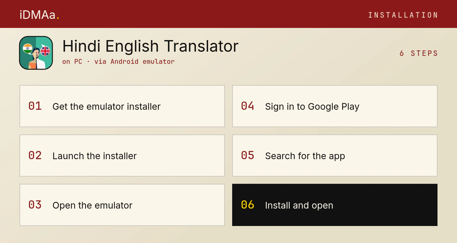 How to install Hindi-English Translator on PC