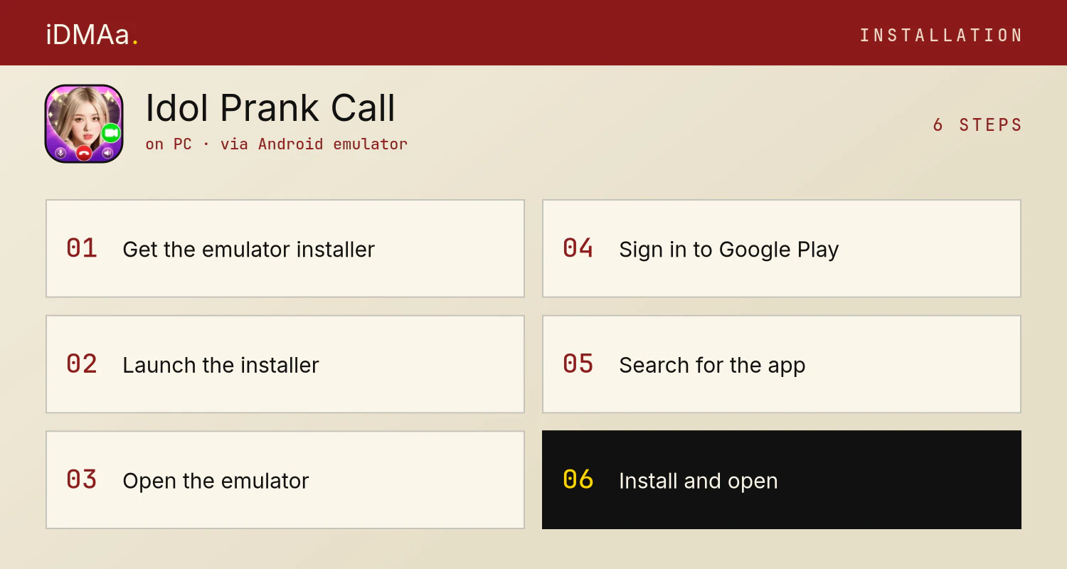 How to install Idol Prank Call on PC